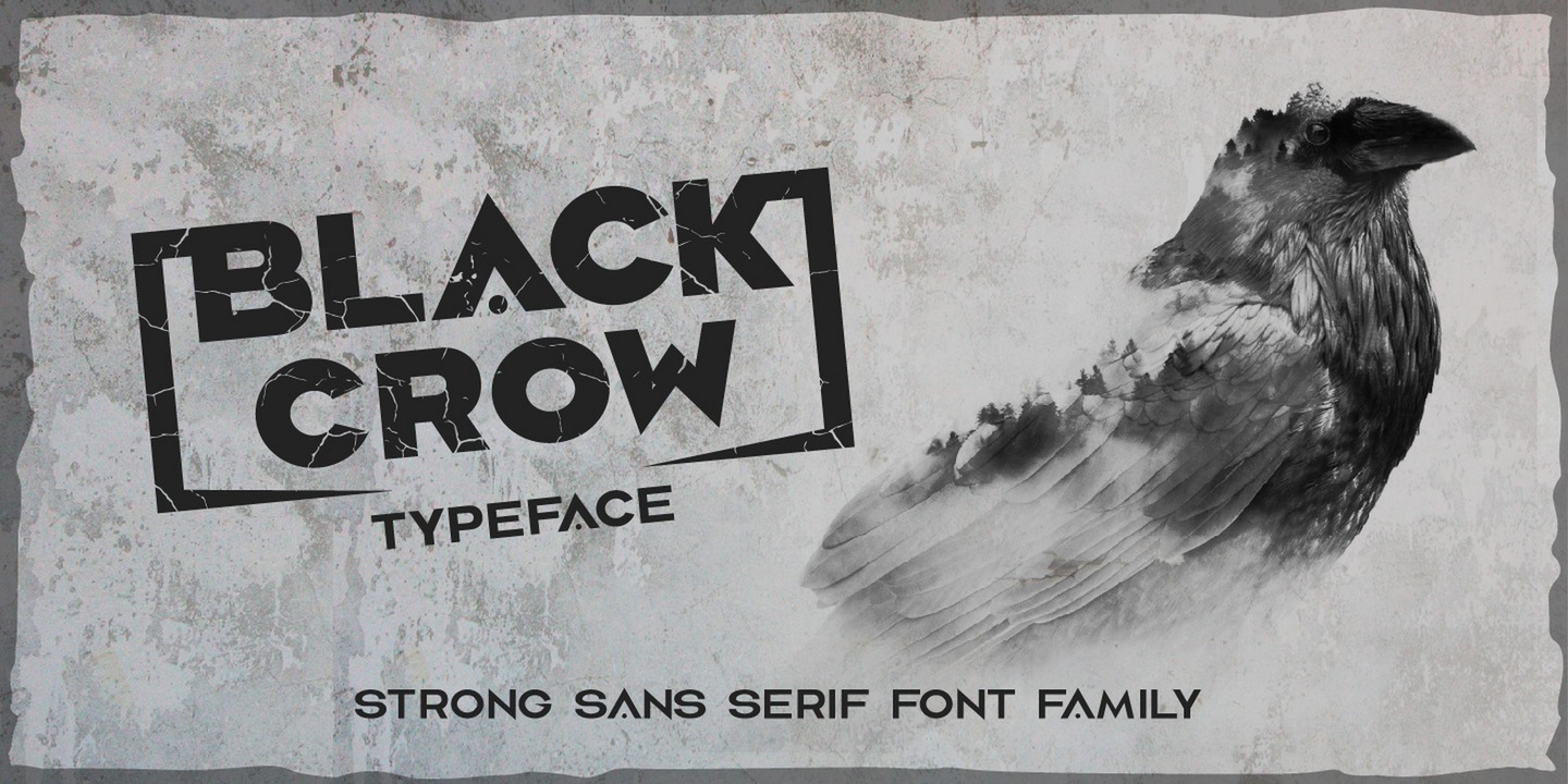 Beispiel einer Black Crow-Schriftart #1